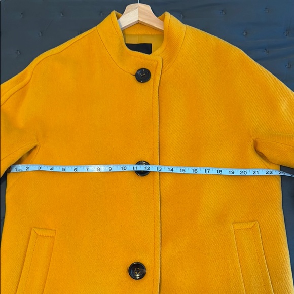 Talbots Wool 3/4 Sleeve Mustard Yellow Women's Coat - Picture 8 of 11